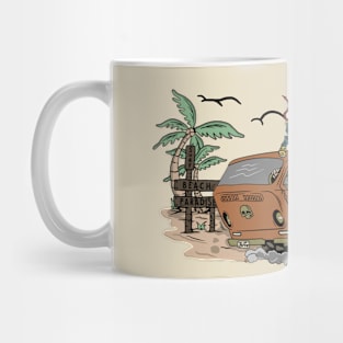 Surfing Paradise Beach Mug